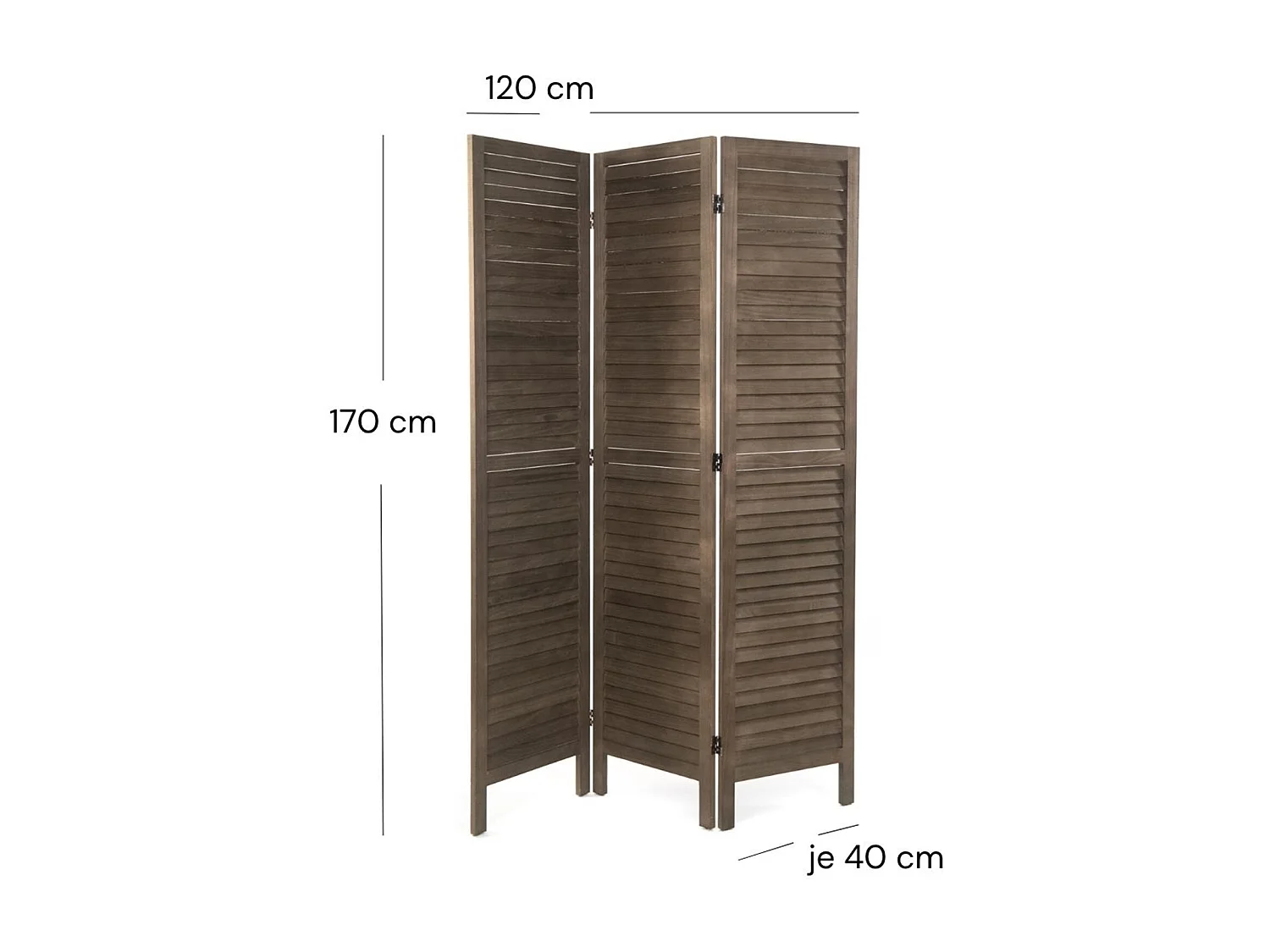 RAUMTEILER Cottage 3-tlg. Holz coffee