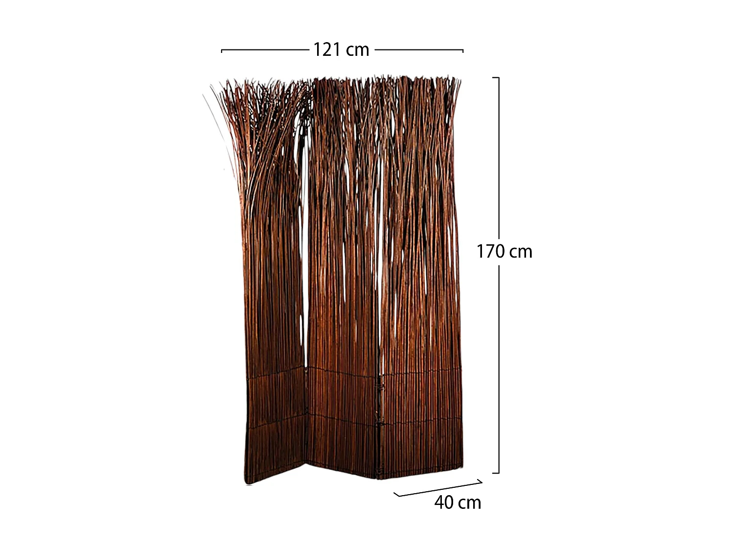 PARAVENT Nature Saule marron