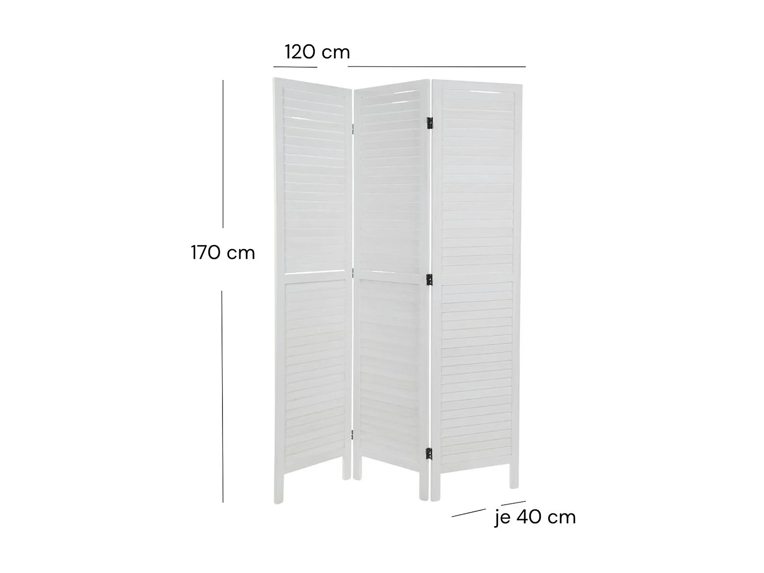 RAUMTEILER Cottage 3-tlg. Holz weiß