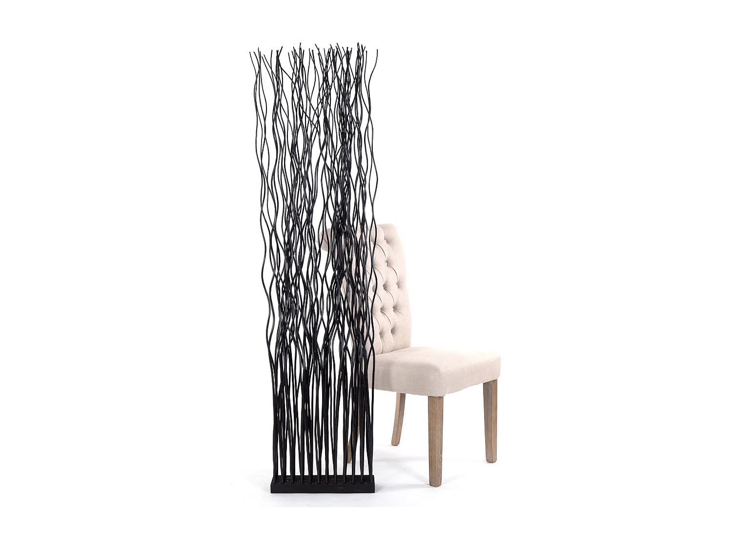 RAUMTEILER  WAVE Weidenzweige schwarz