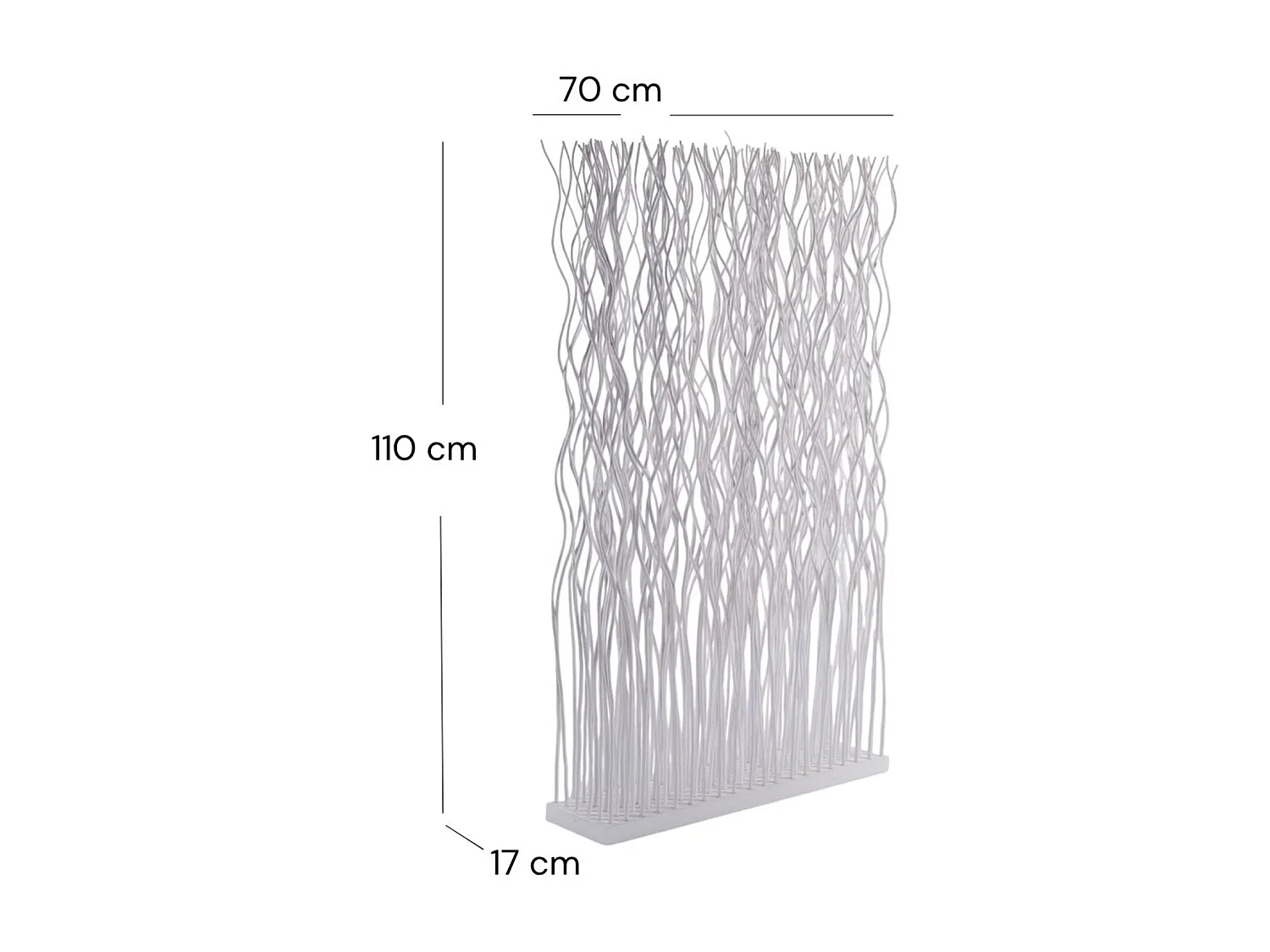 RAUMTEILER  Kinki Weidenholz gewellt weiß