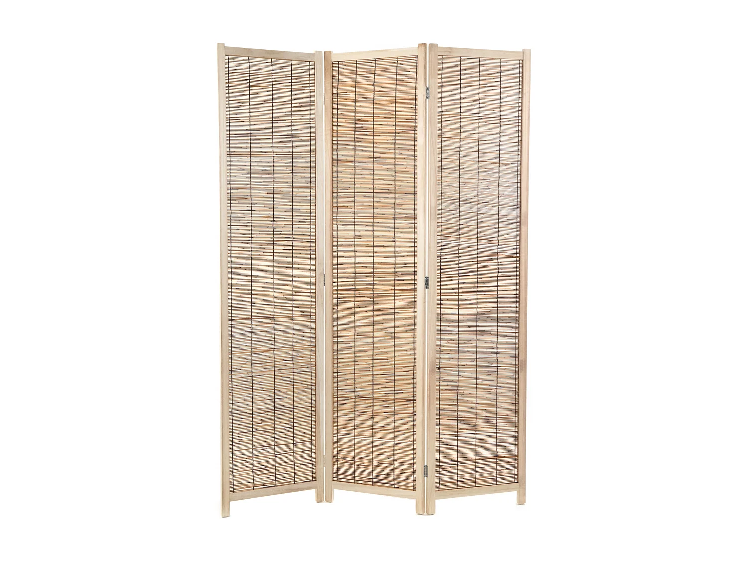 RAUMTEILER Playa 3-tlg. Schilfrohr Holz braun