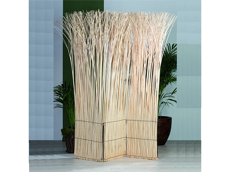 RAUMTEILER  Nature 3-tlg. Weidenholz geblichen