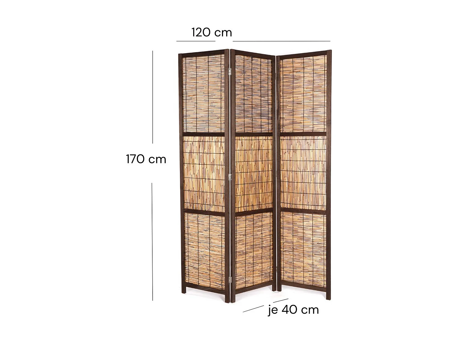 RAUMTEILER  Cala 3-tlg. Schilfrohr