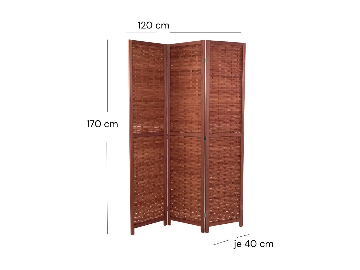 PARAVENT Automne 3 pièces Bambou châtaigne