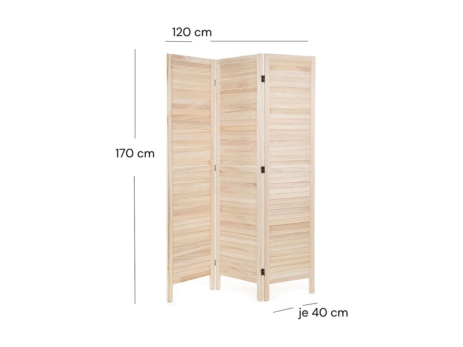 PARAVENT Cottage 3 pièces. bois natur