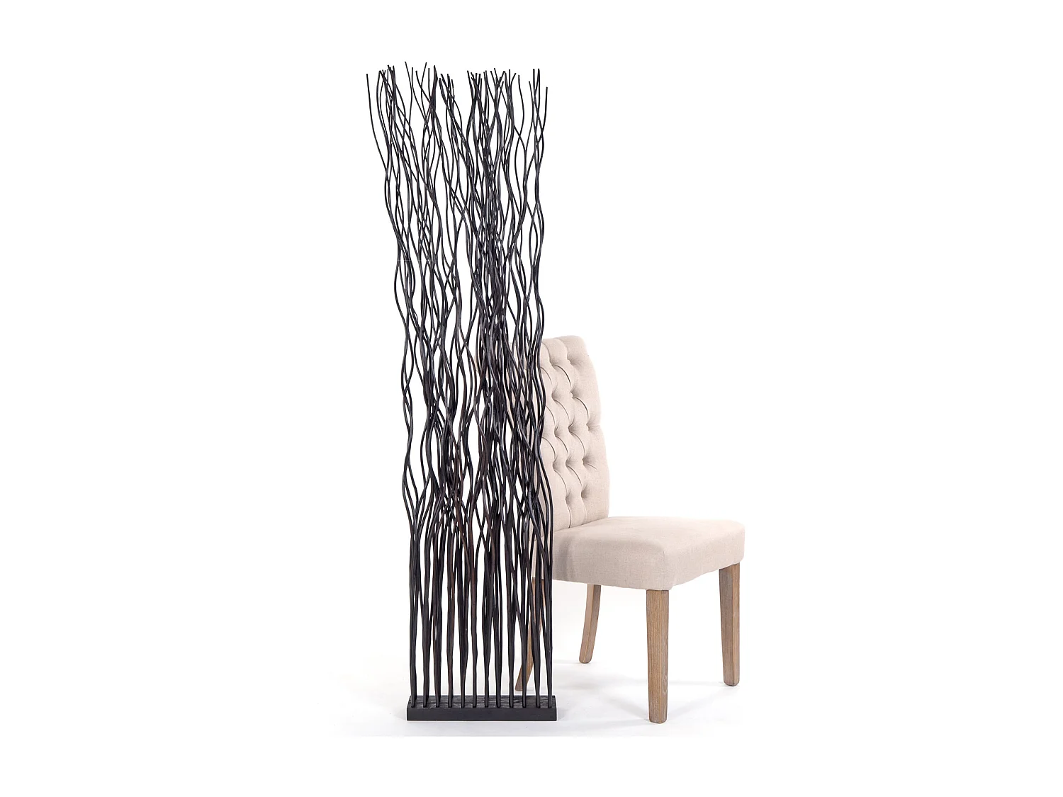 PARAVENT VAGUE Branches de saule braun