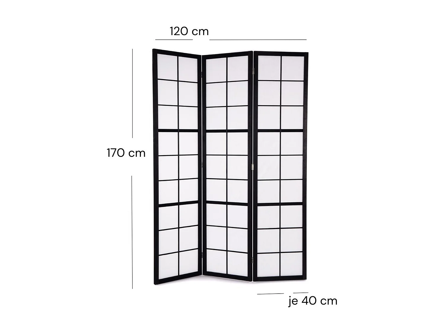 RAUMTEILER  Loft 3-tlg.  Reispapier