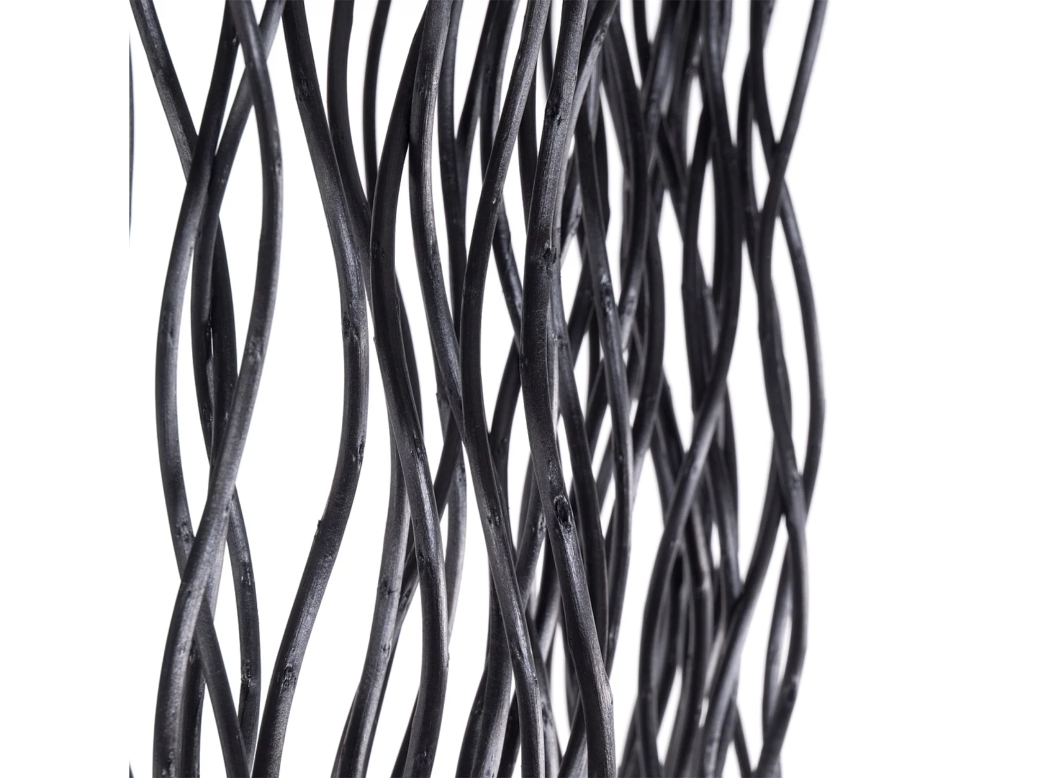 PARAVENT Vague 3 Branches de saule schwarz