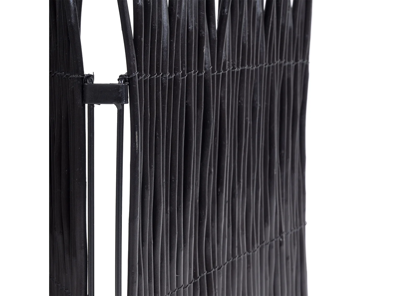 PARAVENT Vague 3 Branches de saule schwarz