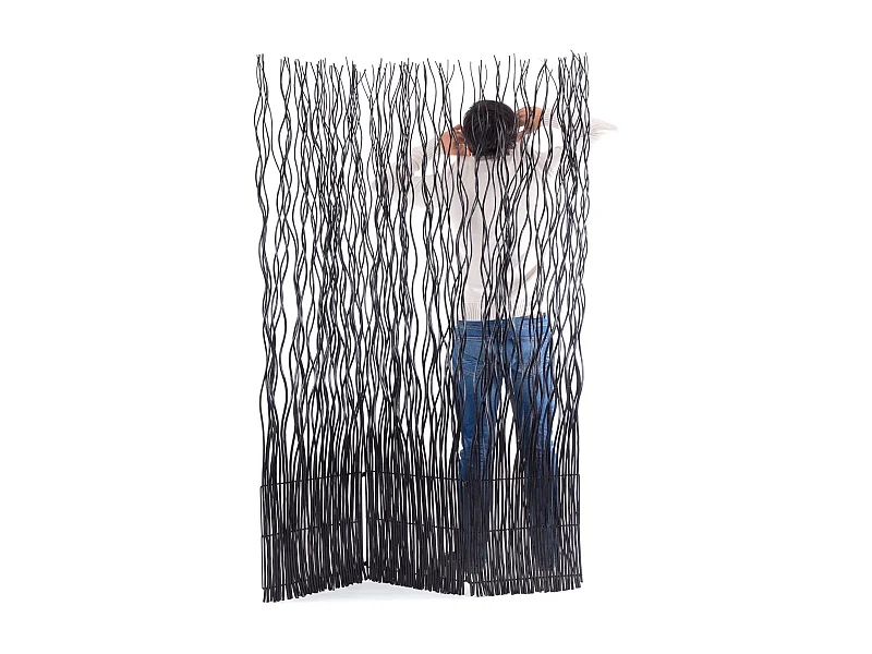 PARAVENT Wave 3 Weidenzweige schwarz