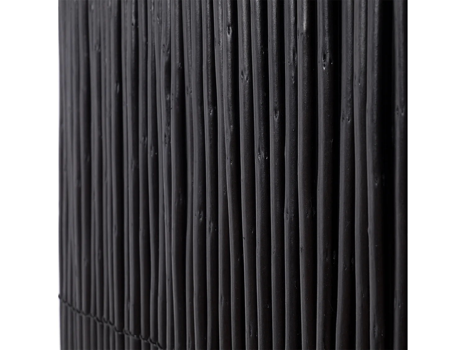 RAUMTEILER  Nature 3-tlg. Weidenholz schwarz