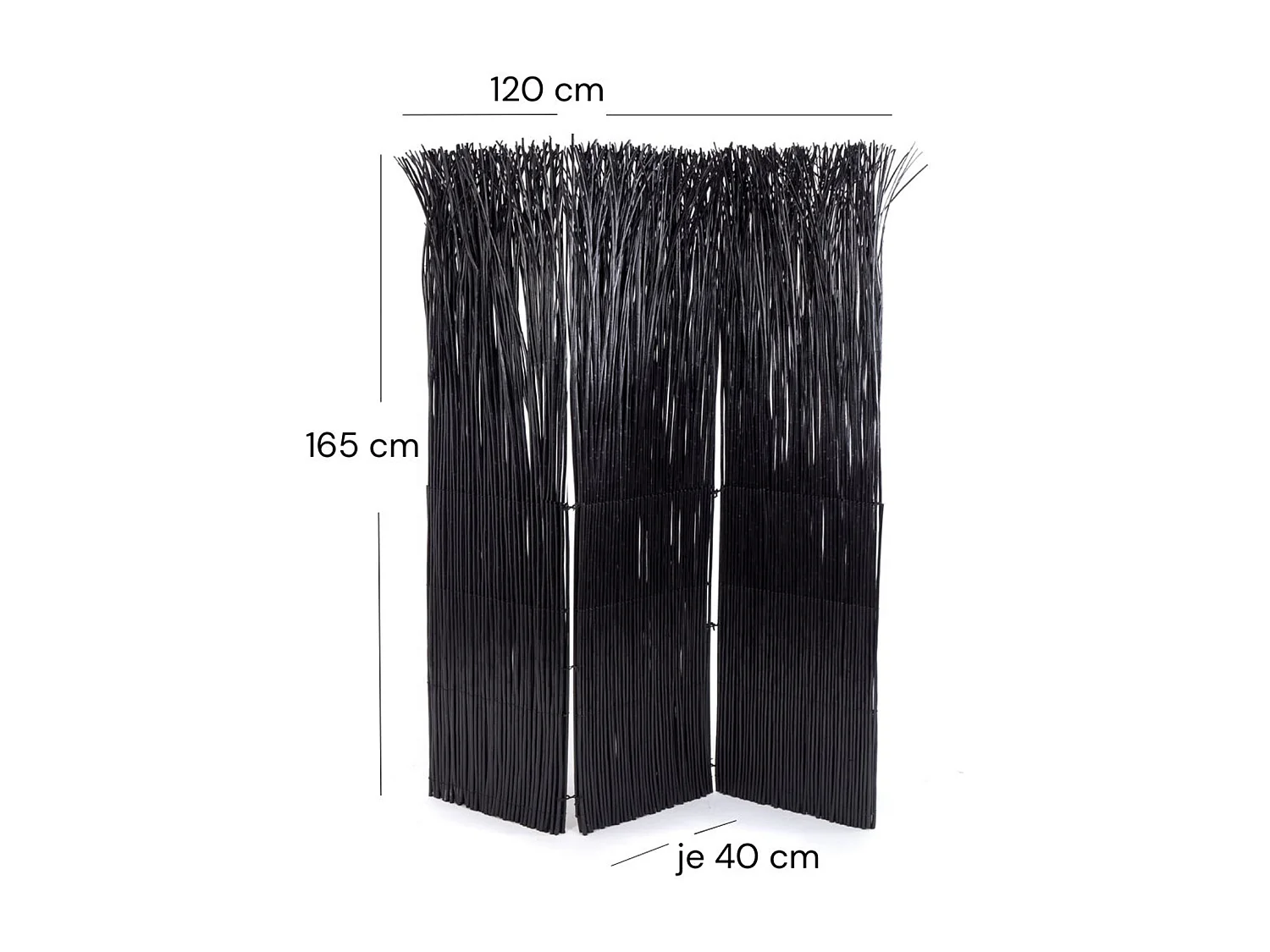 PARAVENT Nature 3 pièces. Saule noir