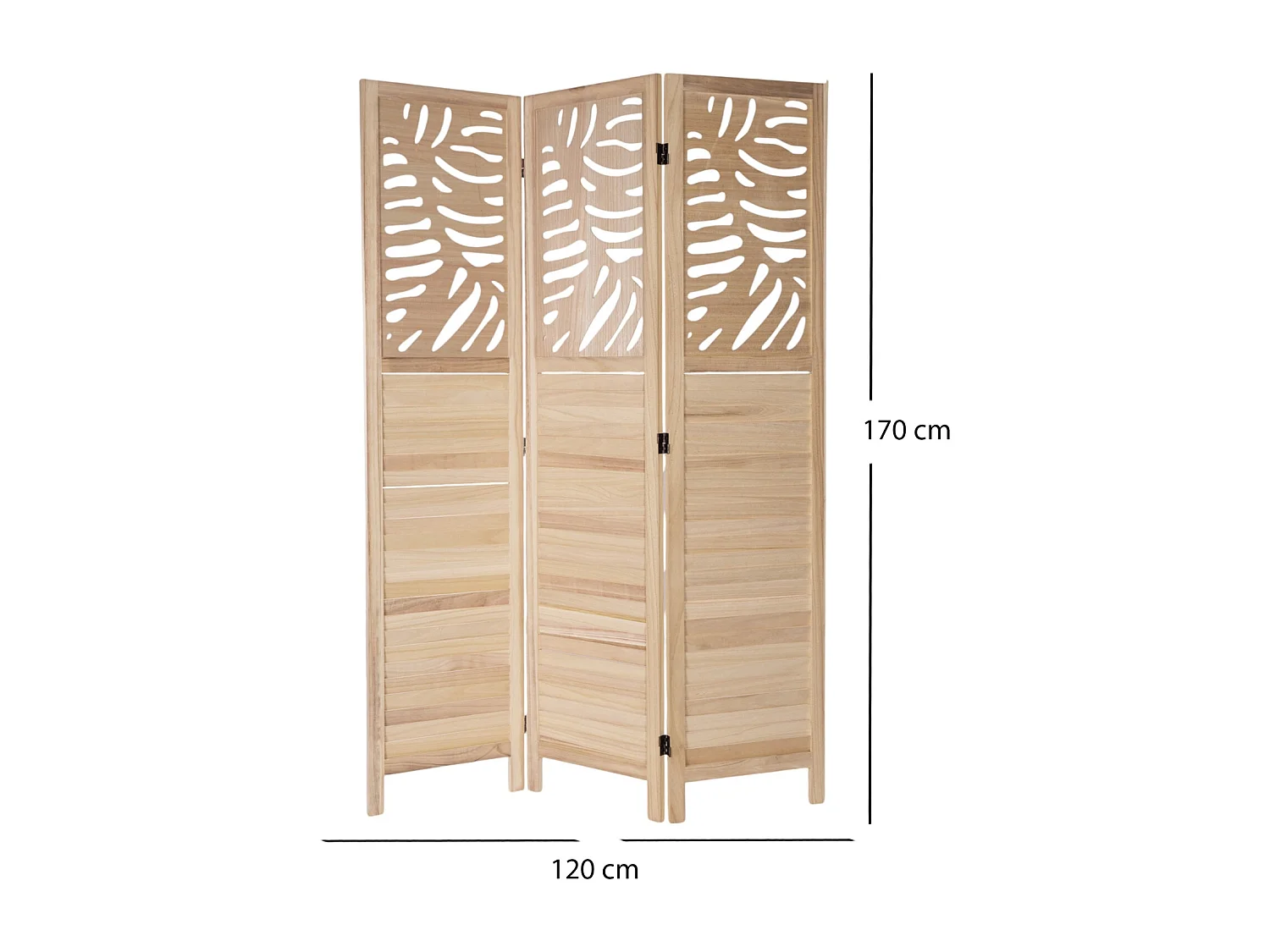 PARAVENT Palmier bois couleurs naturelles