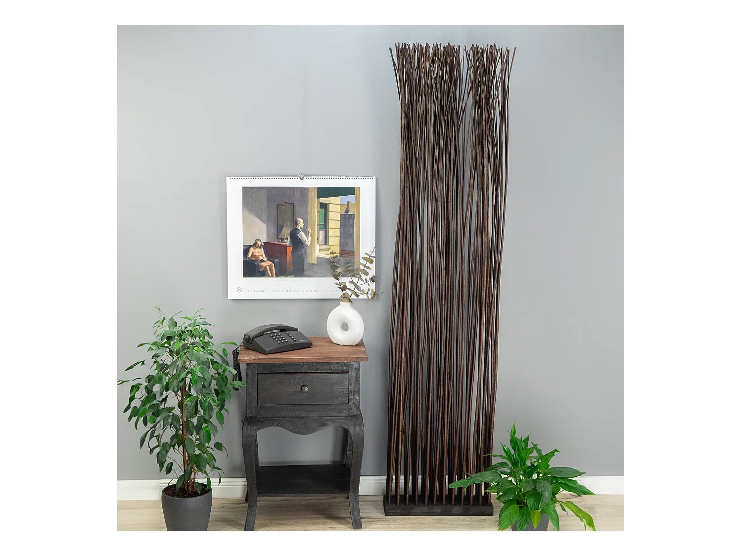 RAUMTEILER Slim 170x40 cm, Weidenholz-Zweige braun