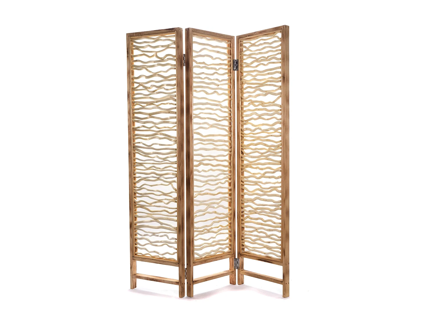 PARAVENT Twig 3 pièces. 170x120 cm, bois, pliable couleurs naturelles