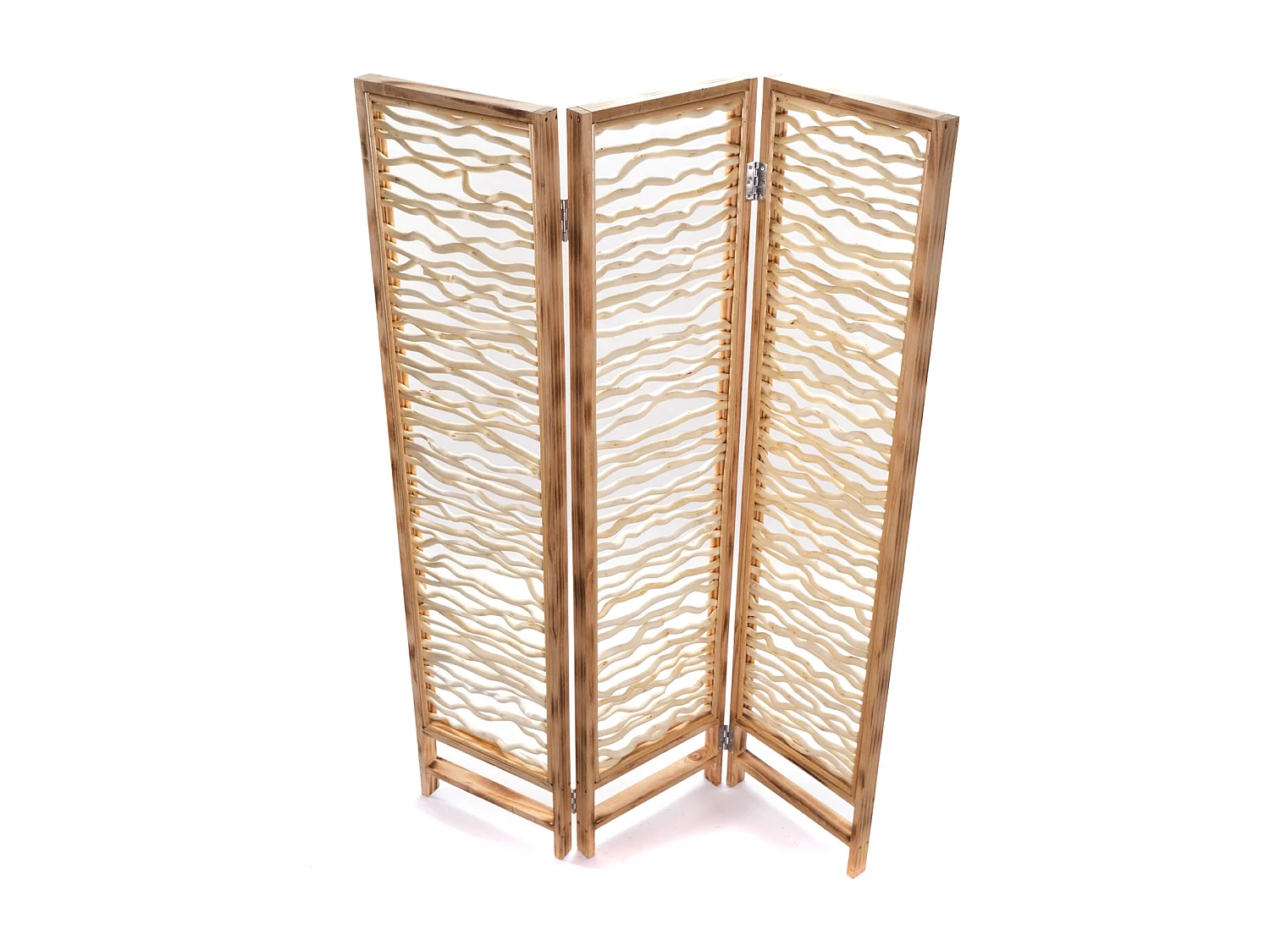PARAVENT Twig 3 pièces. 170x120 cm, bois, pliable couleurs naturelles