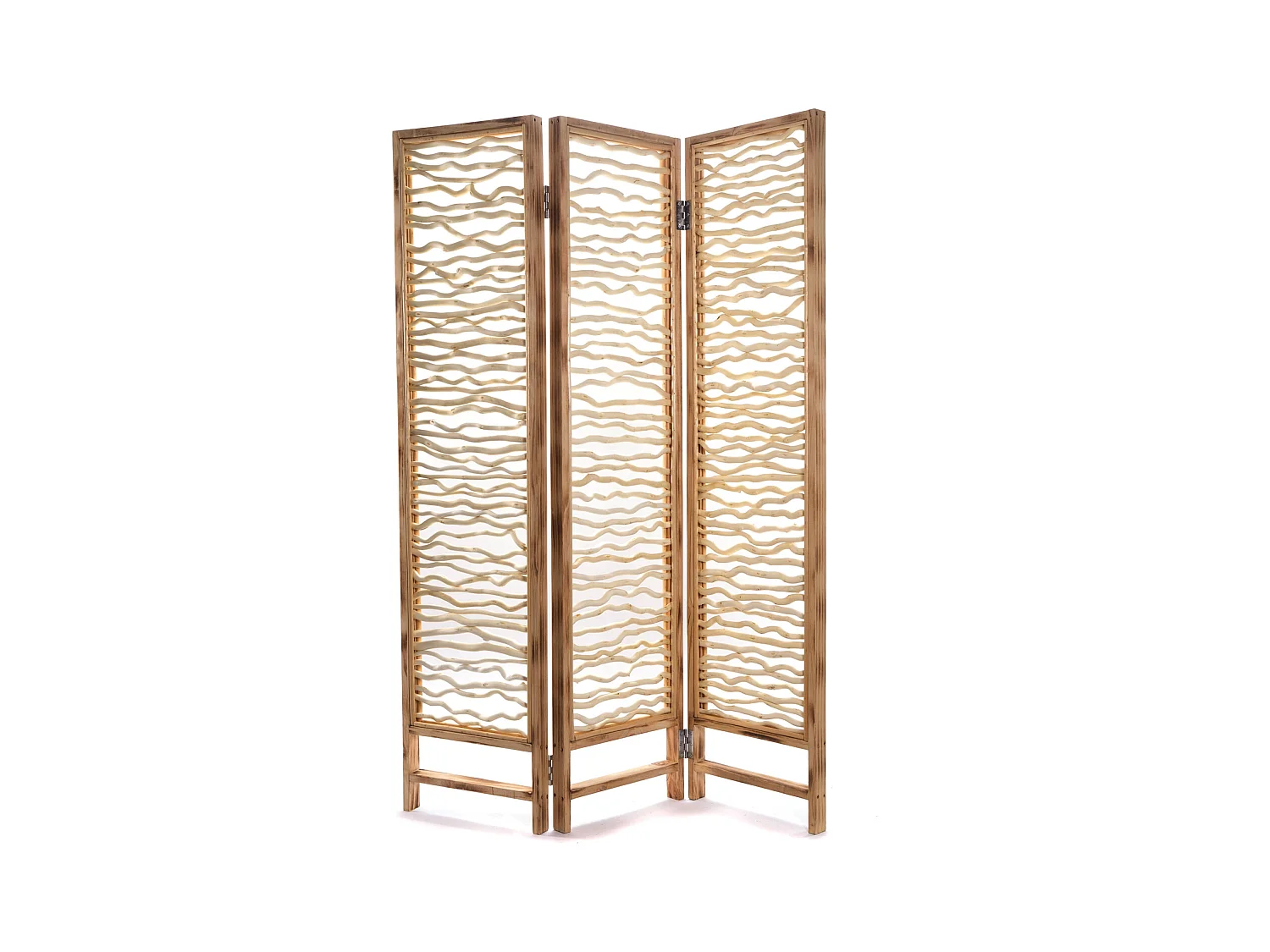 RAUMTEILER  Twig 3-tlg. 170x120 cm, Holz, klappbar naturfarben