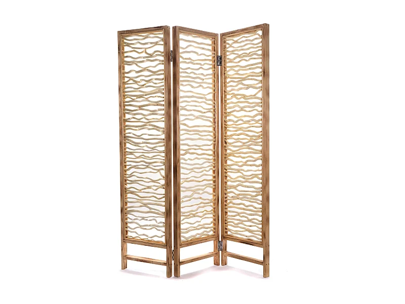 RAUMTEILER  Twig 3-tlg. 170x120 cm, Holz, klappbar naturfarben