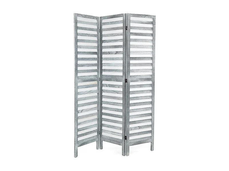 PARAVENT Cottage 3 pièces. bois grau