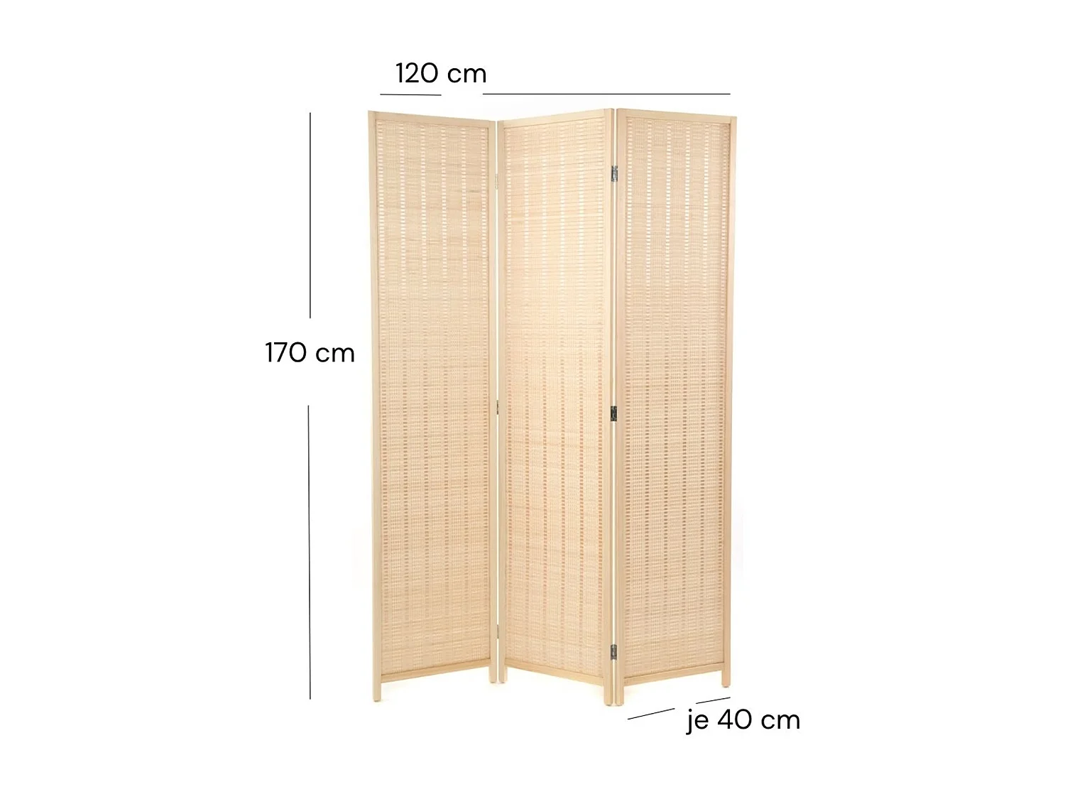 PARAVENT Bastia 3 pièces Bambou