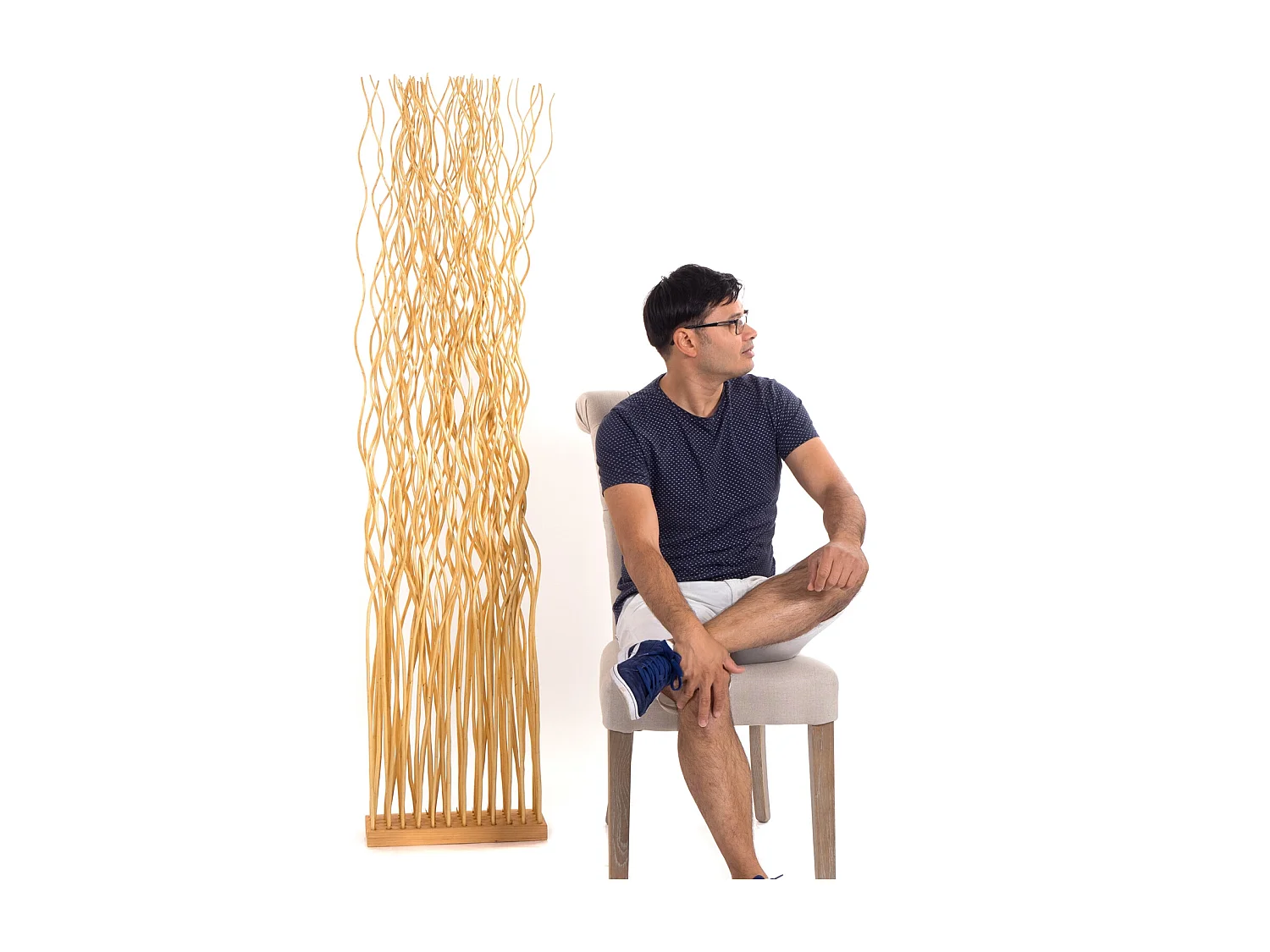 RAUMTEILER  WAVE Weidenzweige honigfarben