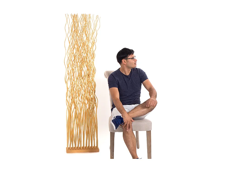 PARAVENT VAGUE Branches de saule honigfarben