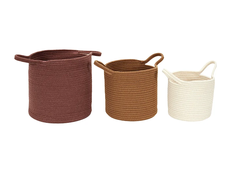 Lot de 3 Paniers de Rangement "Patio" 45cm Multicolore