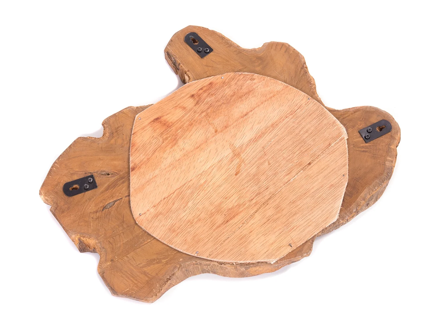 WANDSPIEGEL  Tiko Teakholz Wurzel, rund, Unikat naturfarben