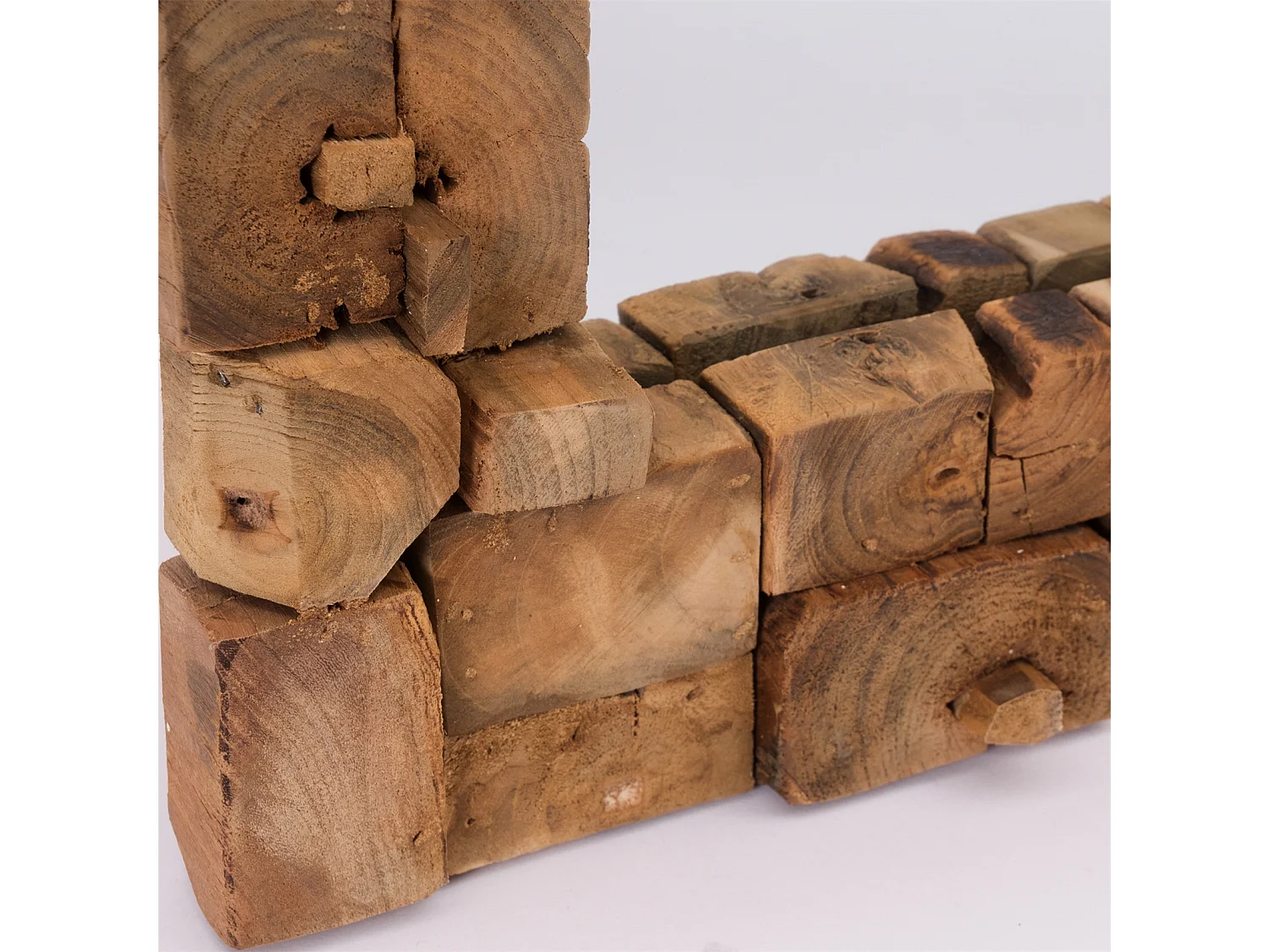 WANDSPIEGEL  Mosaik 50x50cm Massivholz naturfarben