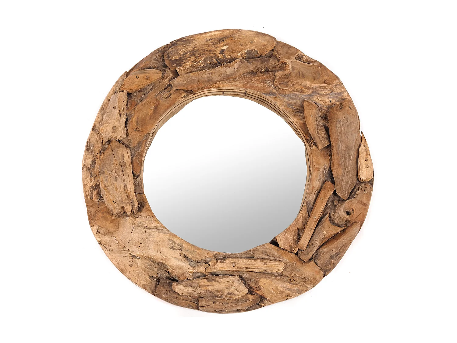 WANDSPIEGEL  TEAK 60 Teakholz (erodiert) naturfarben