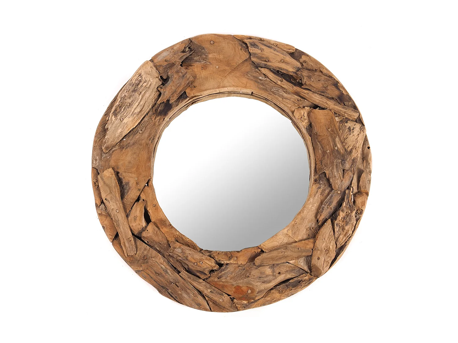 WANDSPIEGEL  TEAK 60 Teakholz (erodiert) naturfarben