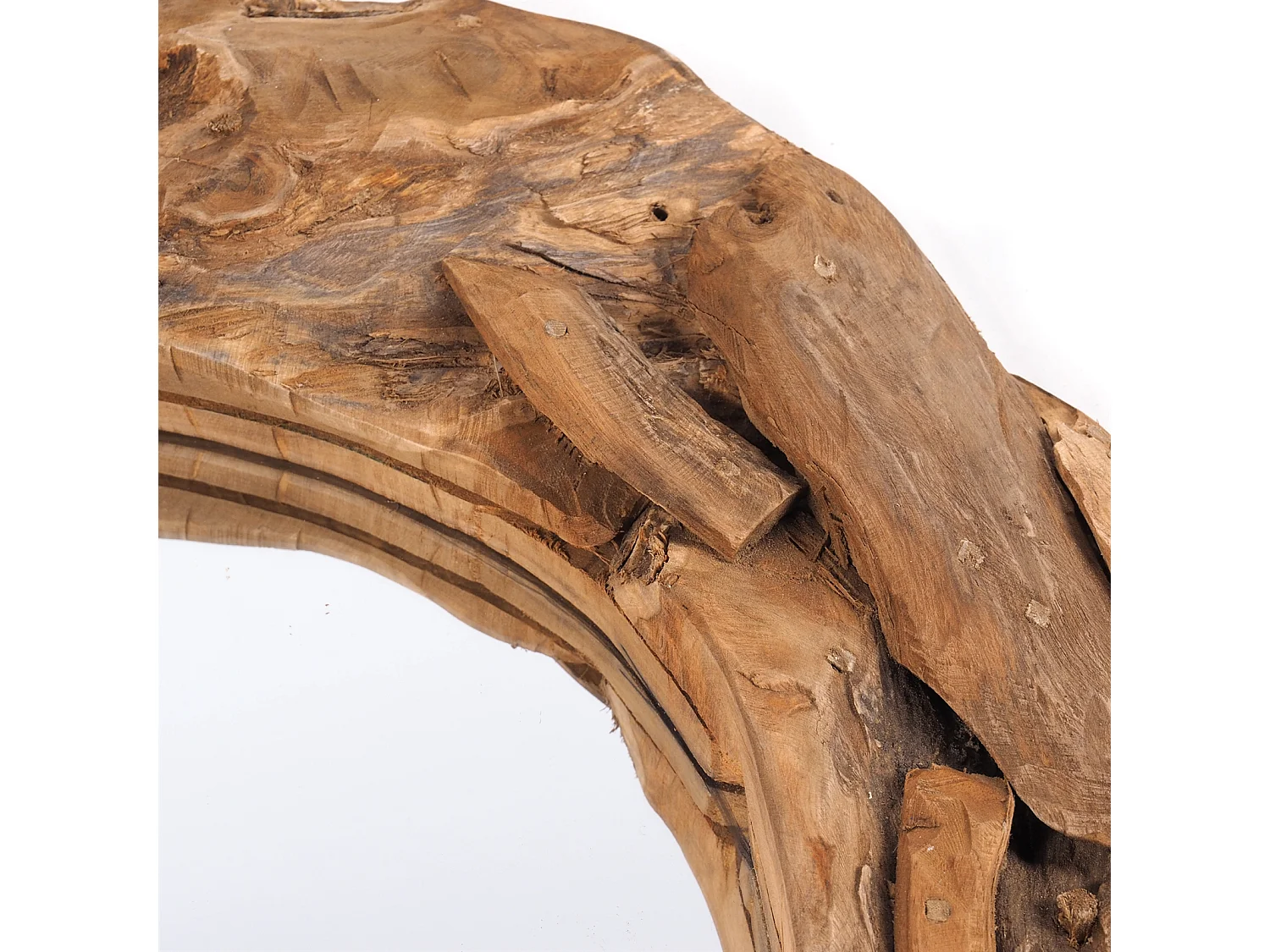 WANDSPIEGEL  TEAK 60 Teakholz (erodiert) naturfarben