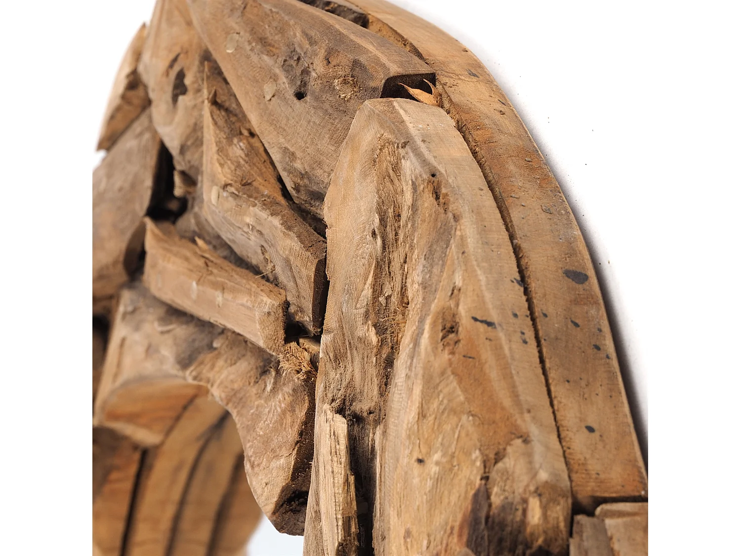 WANDSPIEGEL  TEAK 60 Teakholz (erodiert) naturfarben