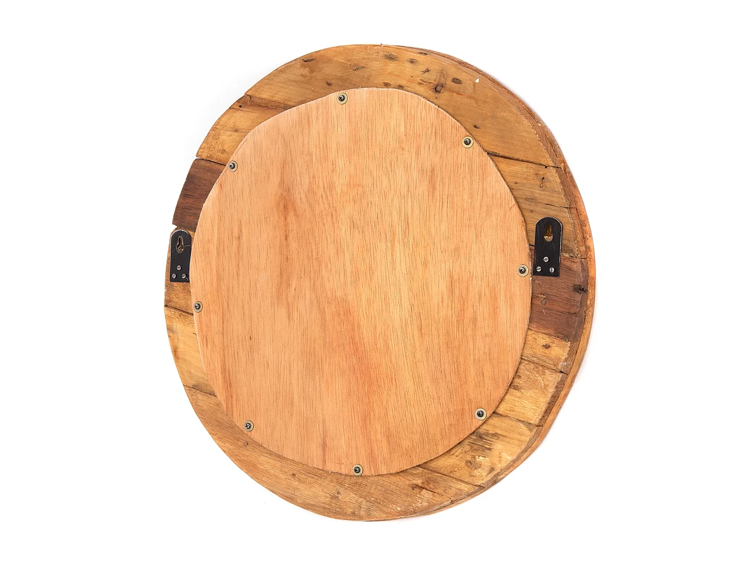 MIROIR MURAL RONDO 50 cm, bois massif, rond couleurs naturelles