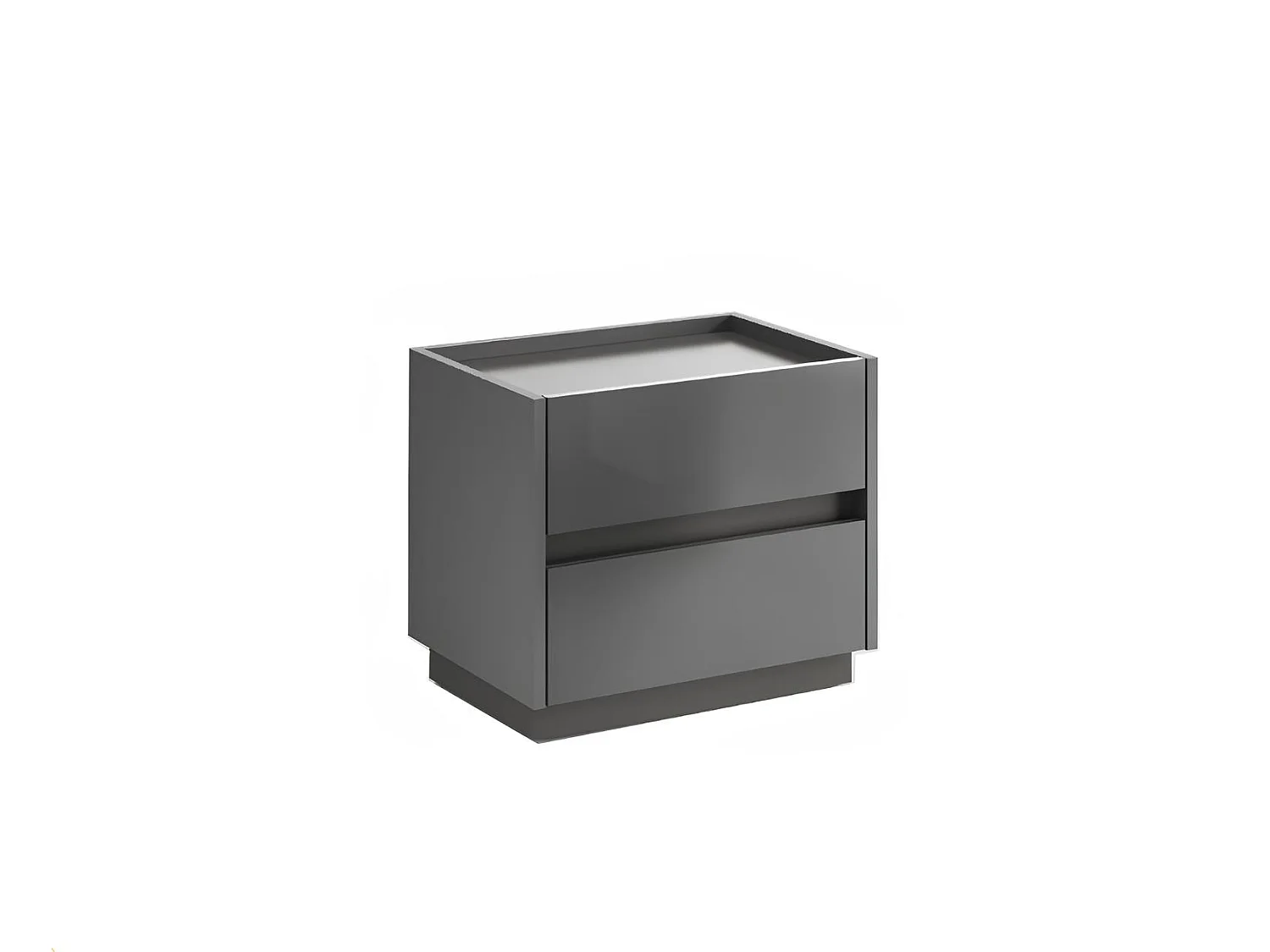 Chambre complète TEO lit + 2 chevets + commode anthracite