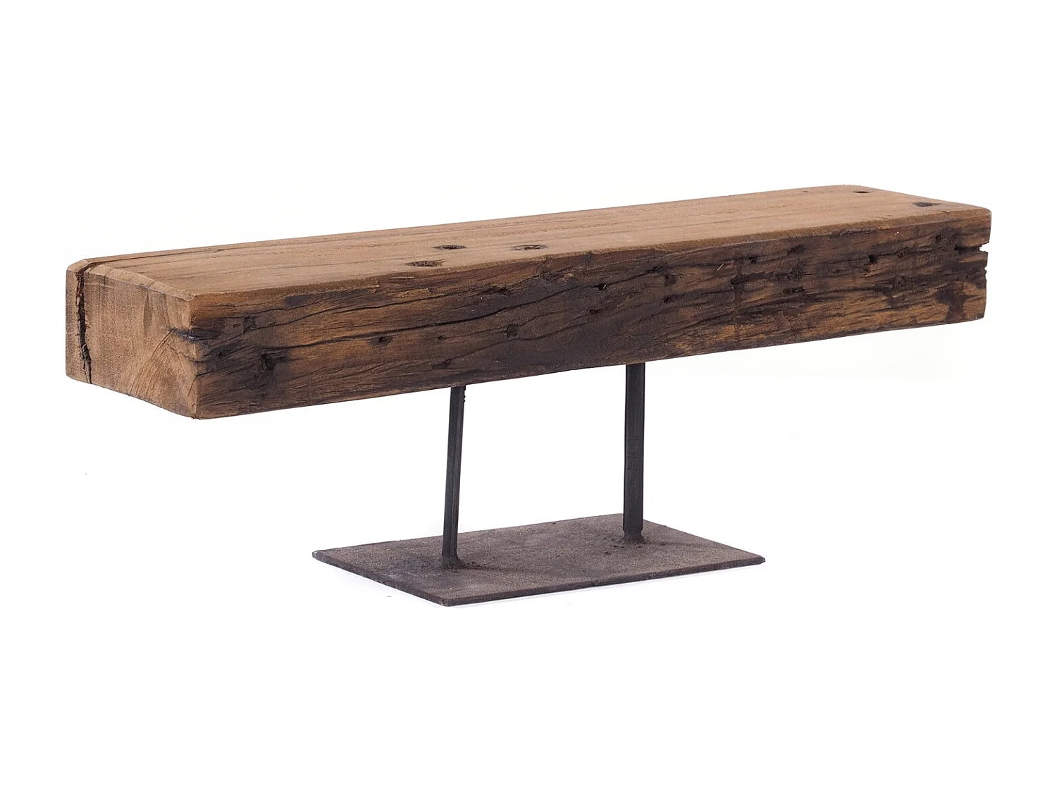 KERZENSTÄNDER  CASTLE 60 Recycling Holz massiv, Shabby Chic Design naturfarben