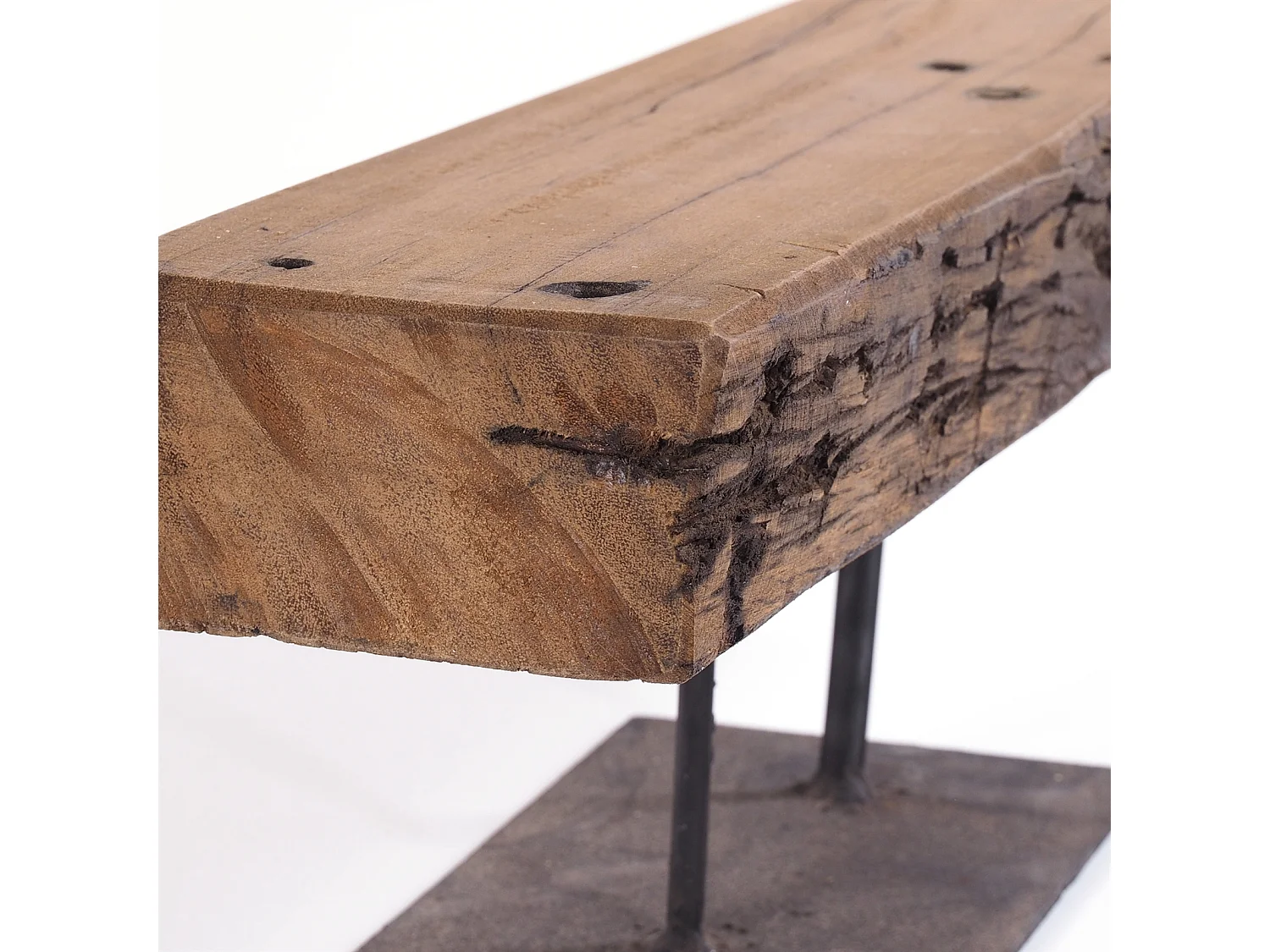 KERZENSTÄNDER  CASTLE 60 Recycling Holz massiv, Shabby Chic Design naturfarben