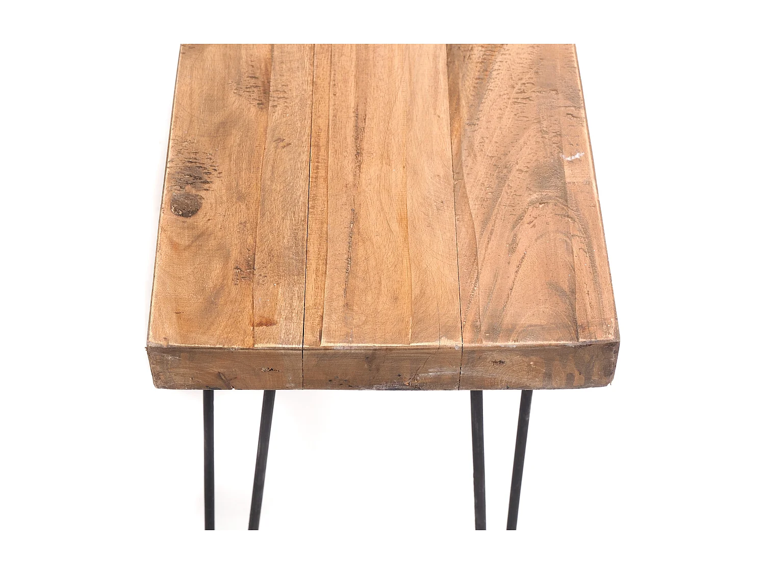 SITZBANK BOHLE Mahagoni Holz  mit Metallgestell  naturfarben