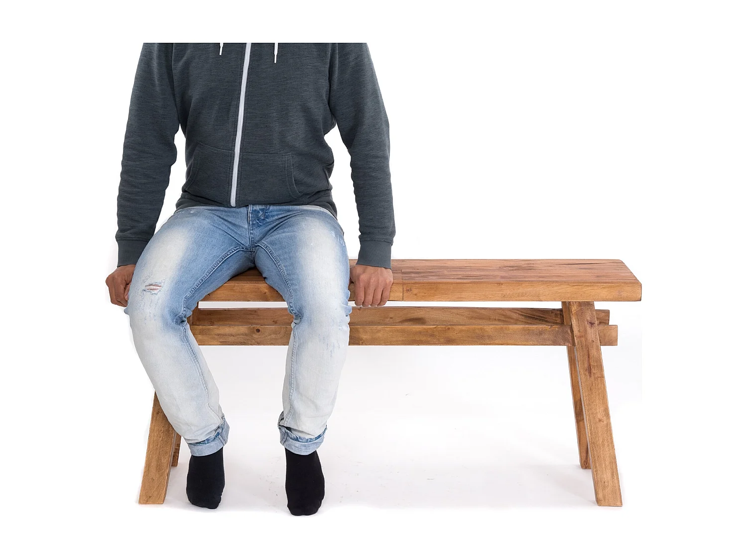 SITZBANK  East 118 Mahagoni Recyclingholz massiv 01 natur-vintage