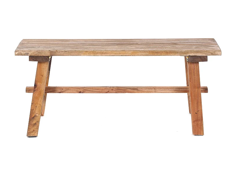 BANC ANZIO 90 Bois massif en acajou, pliable 01 natur-vintage