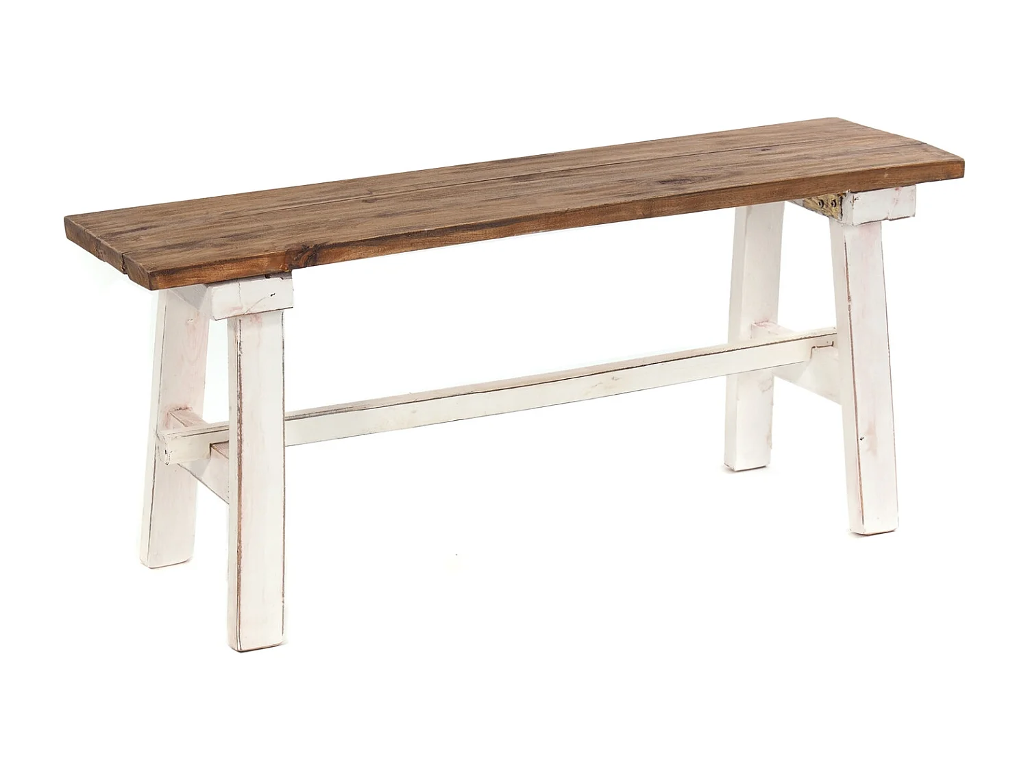 SITZBANK ANZIO 90  Mahagoni Massivholz, zusammenklappbar 06 weiß-landhaus