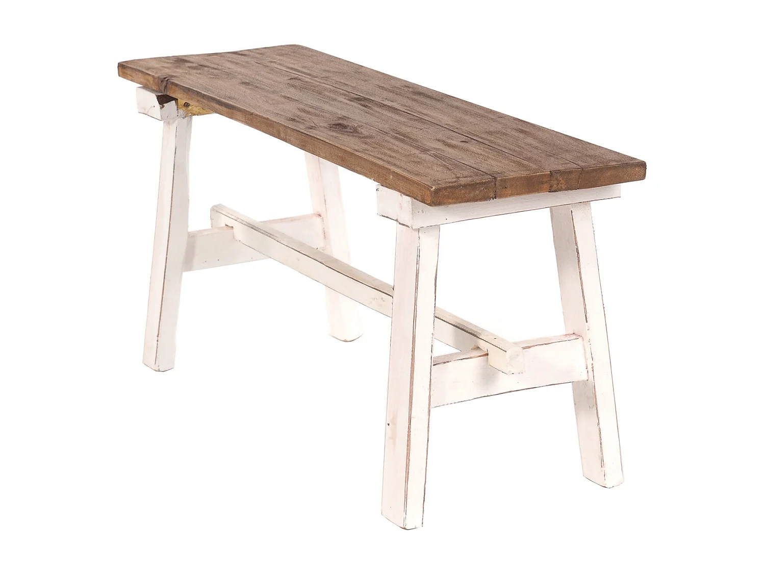 SITZBANK ANZIO 90  Mahagoni Massivholz, zusammenklappbar 06 weiß-landhaus