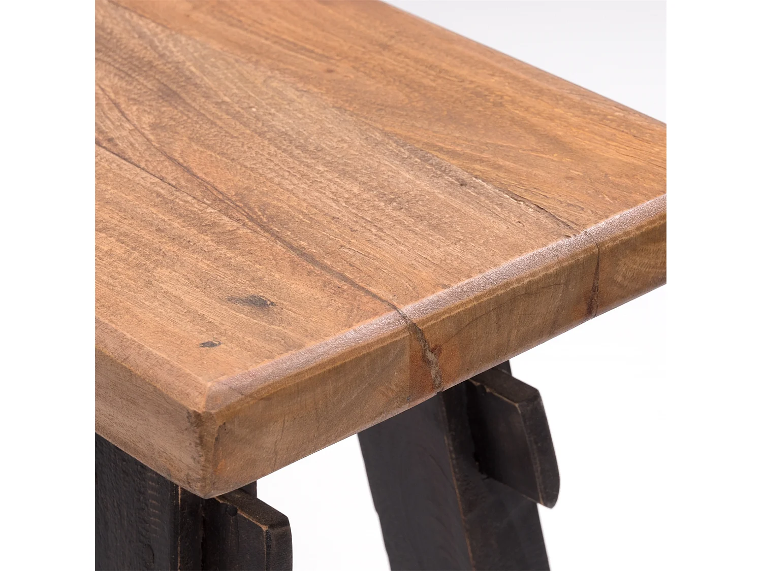 SITZBANK  East 118 Mahagoni Recyclingholz massiv 04 schwarz-natur