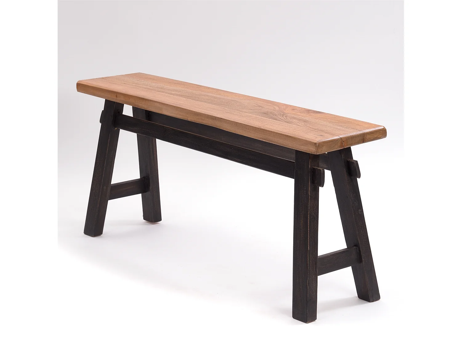 SITZBANK  East 118 Mahagoni Recyclingholz massiv 04 schwarz-natur