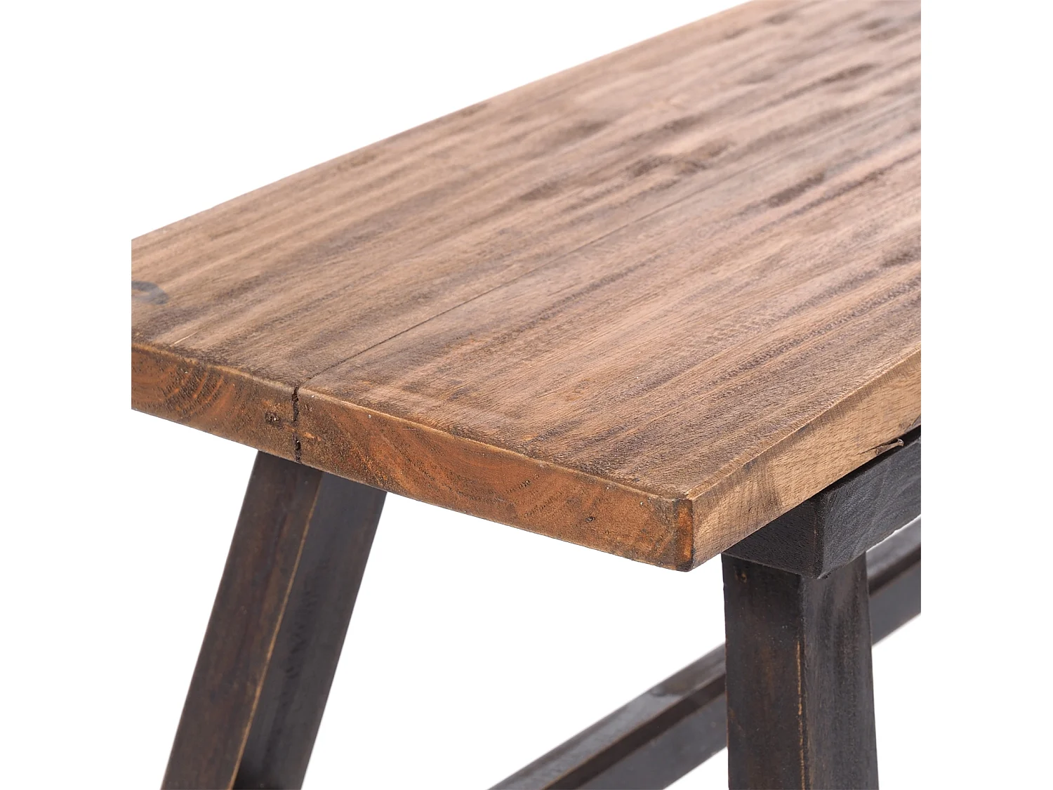 SITZBANK ANZIO 90  Mahagoni Massivholz, zusammenklappbar 04 schwarz-natur