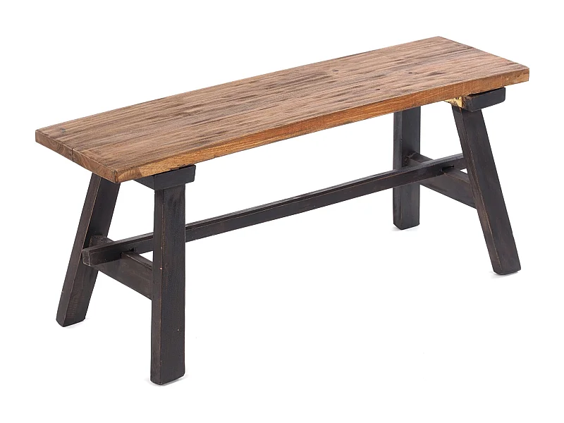 SITZBANK ANZIO 90  Mahagoni Massivholz, zusammenklappbar 04 schwarz-natur