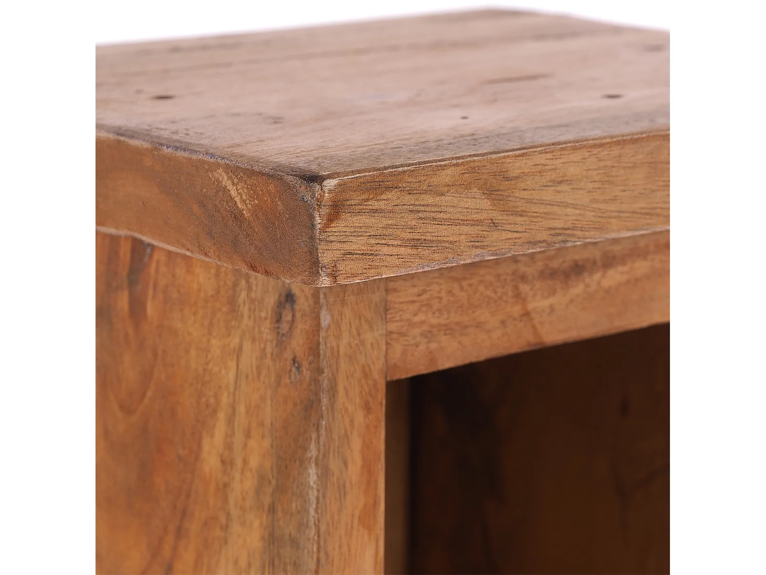 ÉTAGÈRE À CD TORRE Bois massif en acajou, 4 compartiments 08 honigfarben gewachst