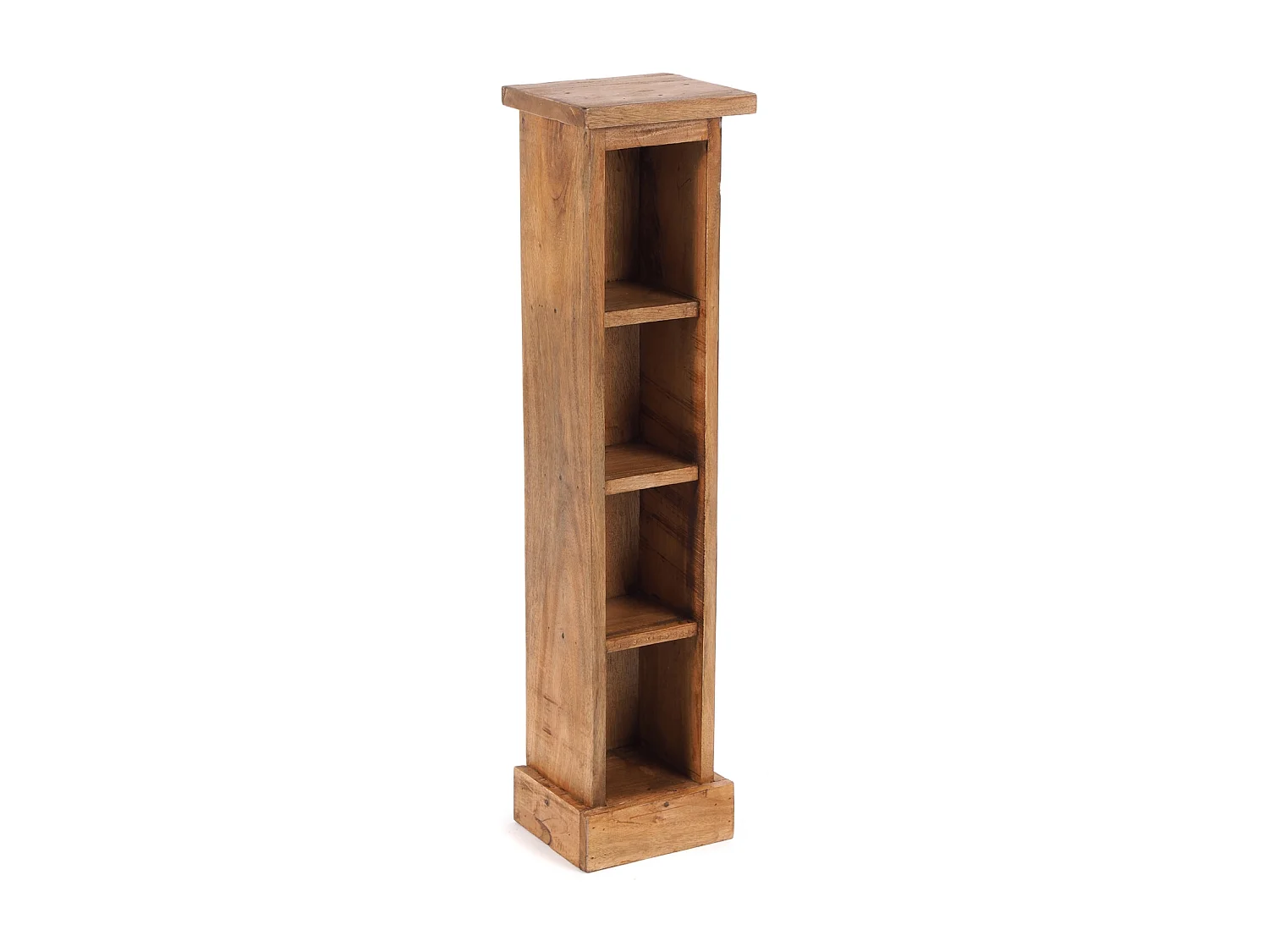 CD REGAL TOWER Mahagoni Massivholz, 4 Fächer 08 honigfarben gewachst