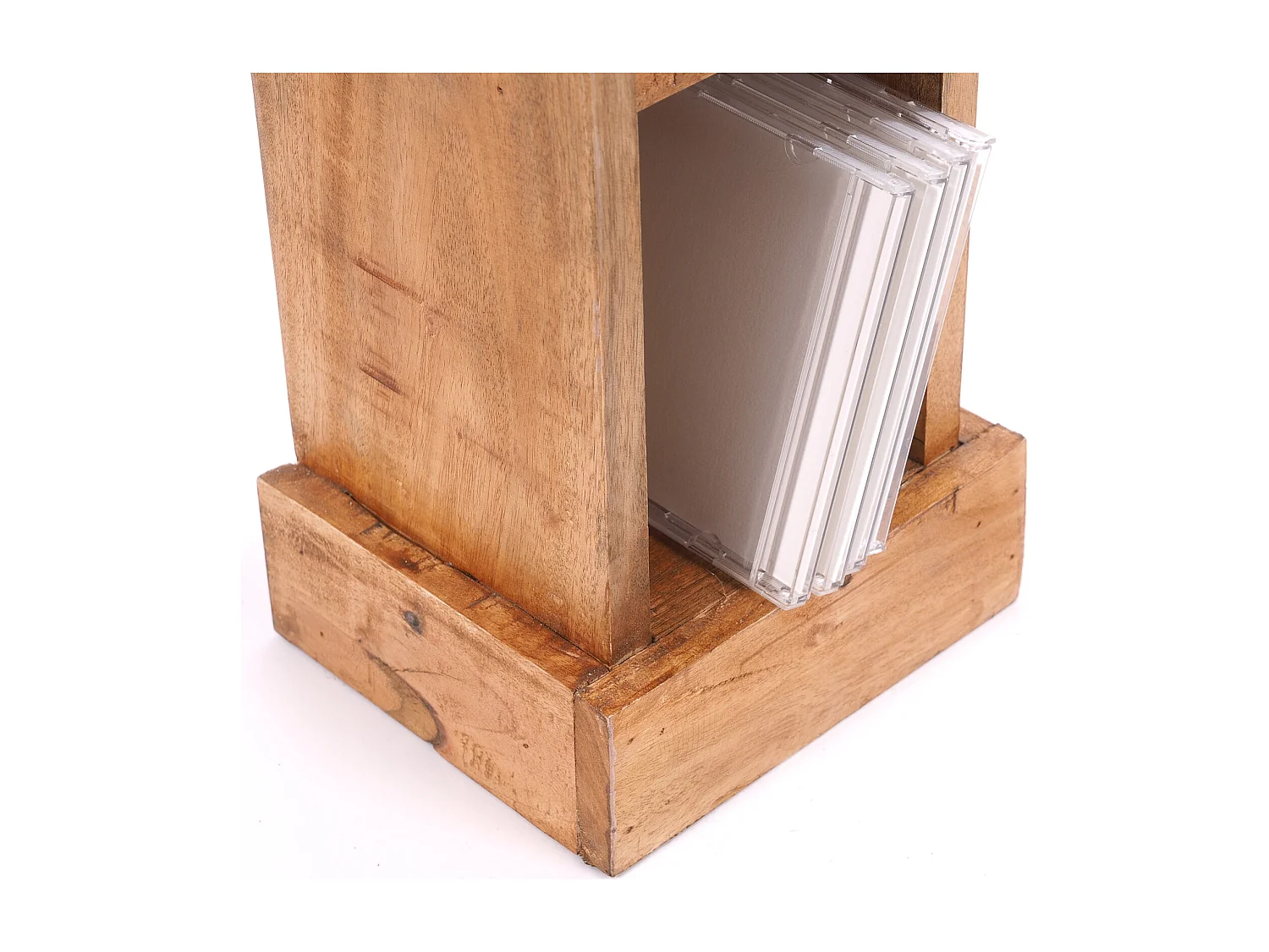 CD REGAL TOWER Mahagoni Massivholz, 4 Fächer 08 honigfarben gewachst